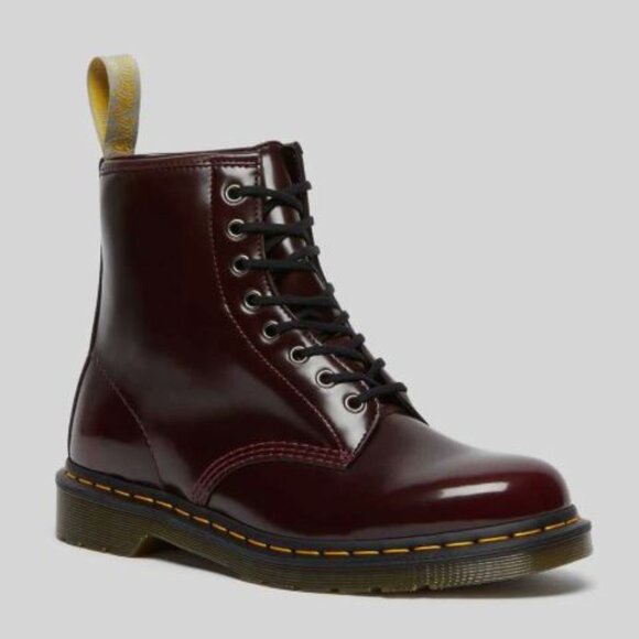 Dr. Martens 1460 Vegan Cherry Red Rub Off - Picture 13 of 14